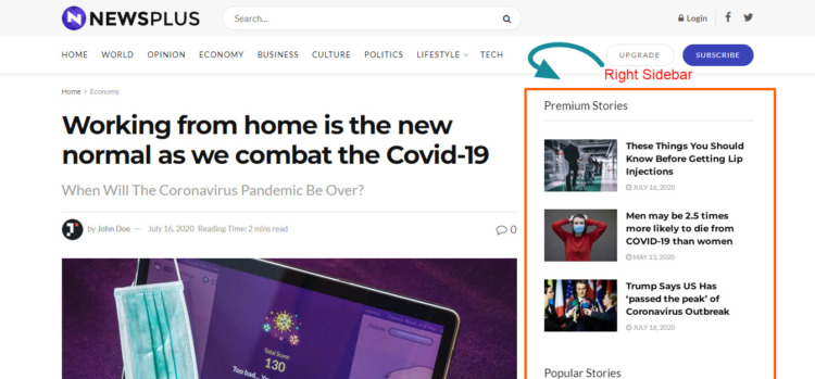 blog sidebar or no sidebar